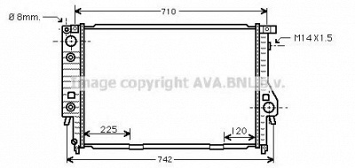 AVA QUALITY COOLING bw2145 -  Радиатор, охлаждение двигателя